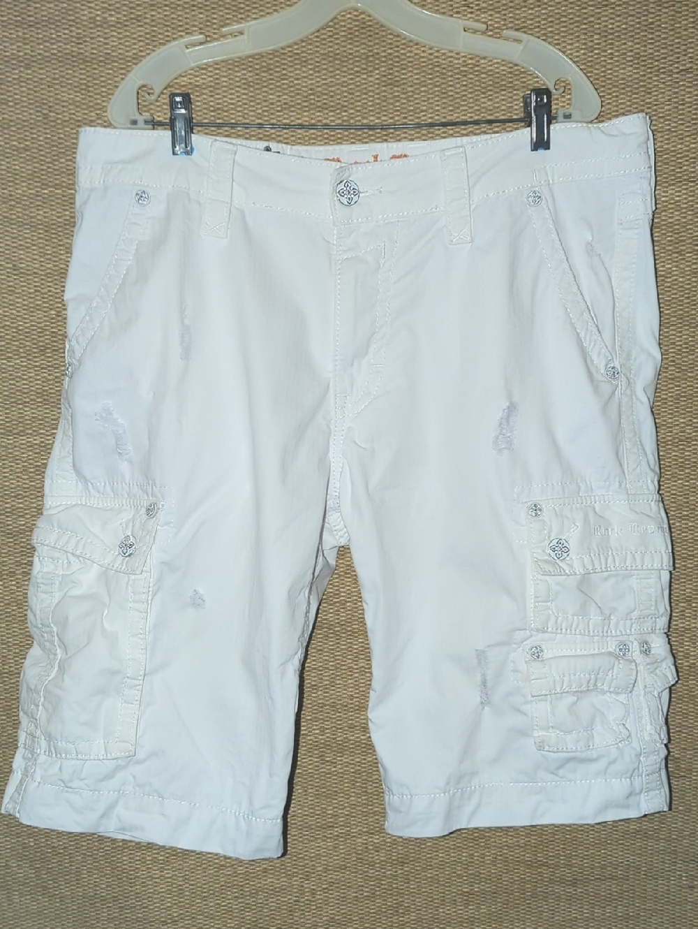 Rock Revival Men's White Shorts 36